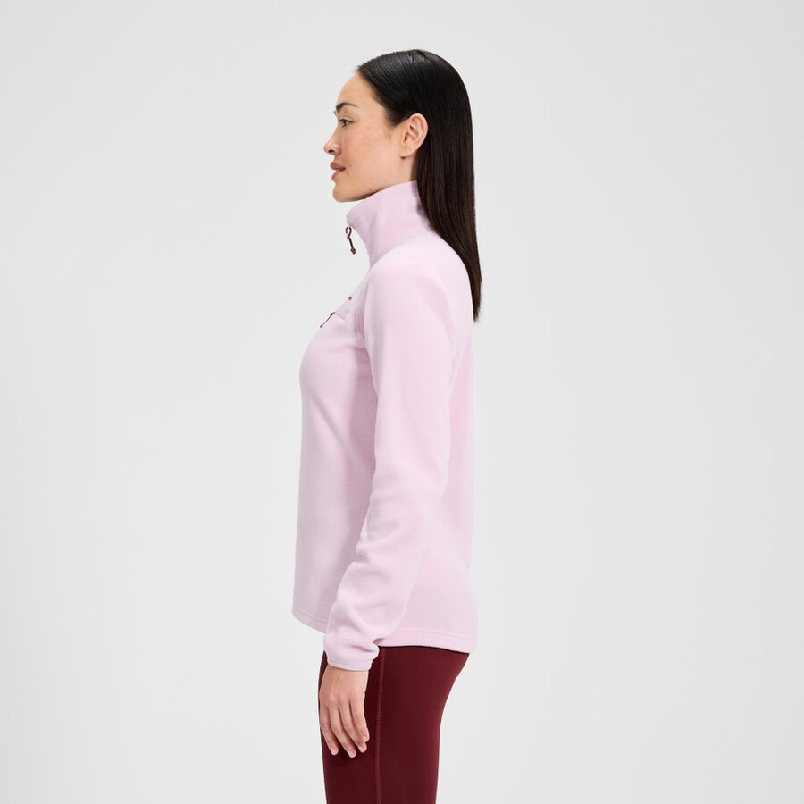 damen prism 2.0 micro polartec half zip fleece - rosa berghaus