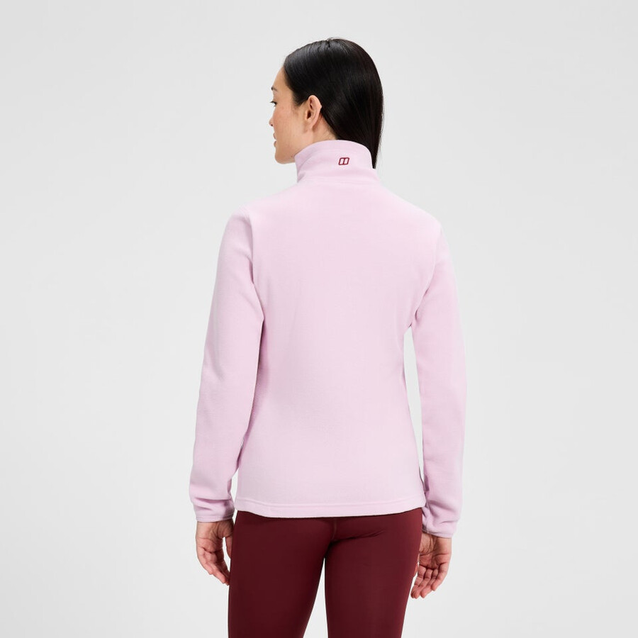 damen prism 2.0 micro polartec half zip fleece - rosa berghaus