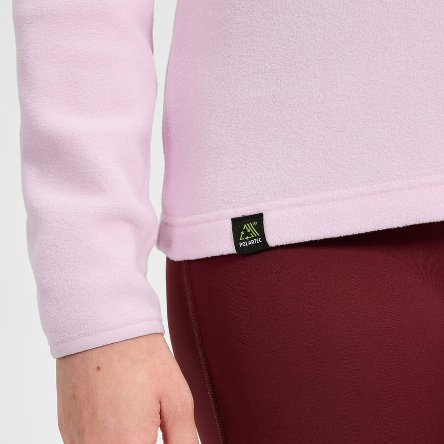 damen prism 2.0 micro polartec half zip fleece - rosa berghaus