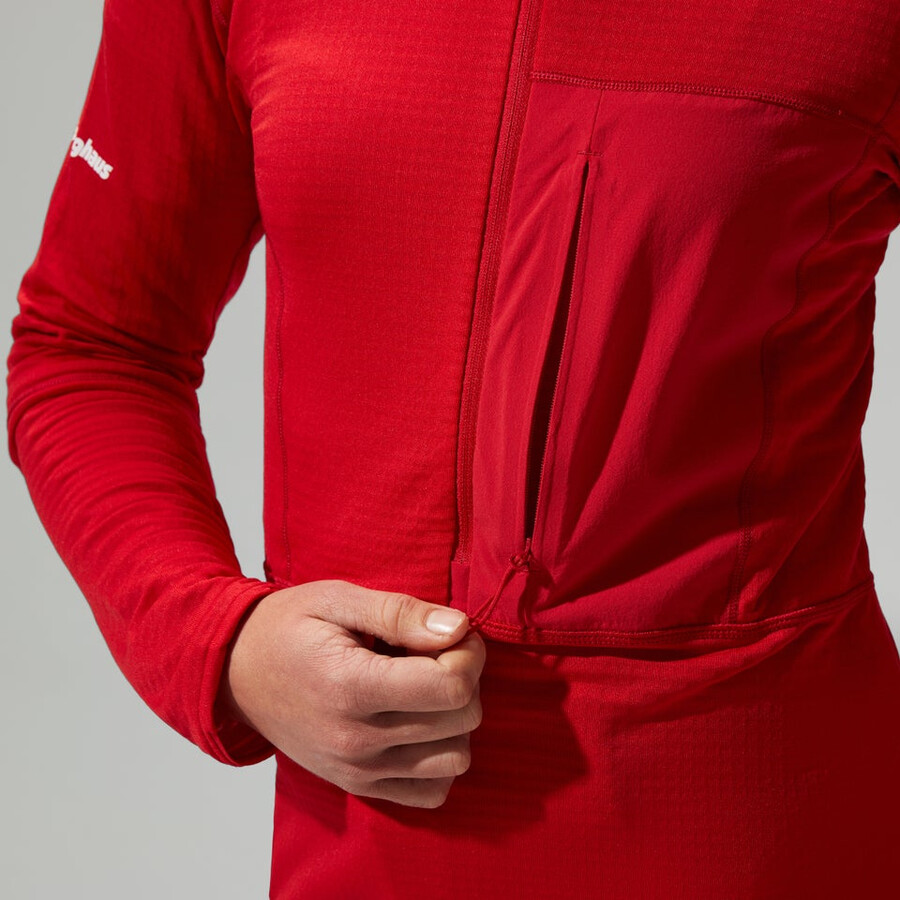 women s mtn arete lb half zip - red berghaus