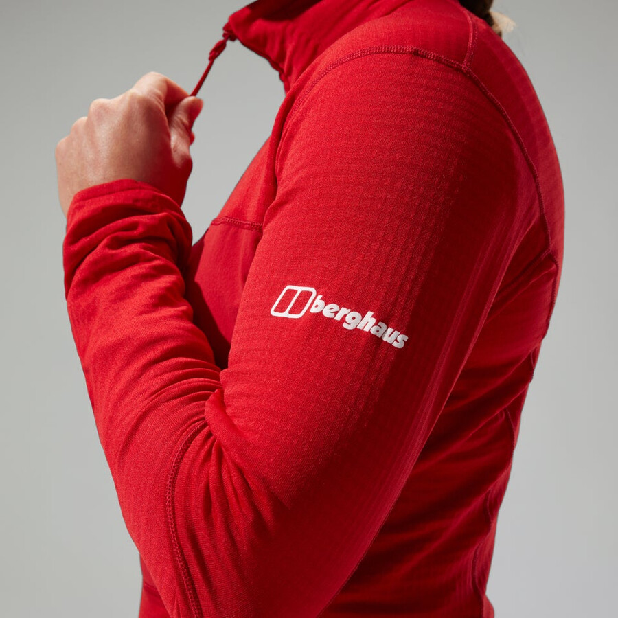 women s mtn arete lb half zip - red berghaus