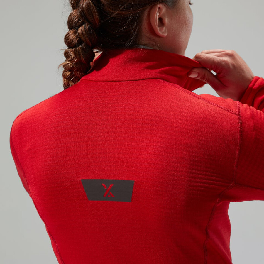 women s mtn arete lb half zip - red berghaus