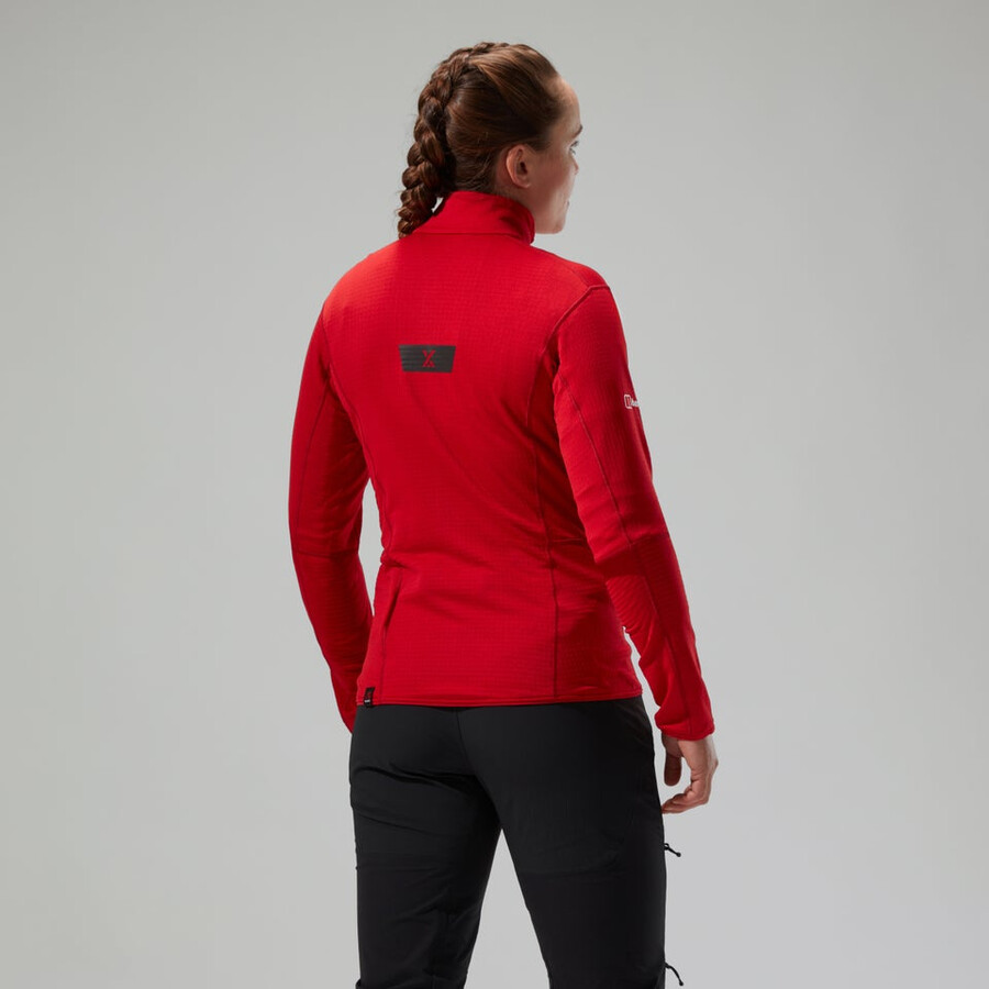 women s mtn arete lb half zip - red berghaus