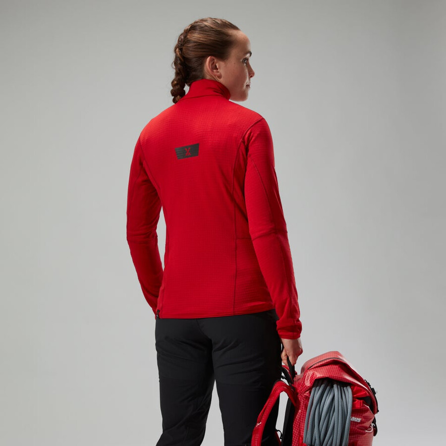 women s mtn arete lb half zip - red berghaus