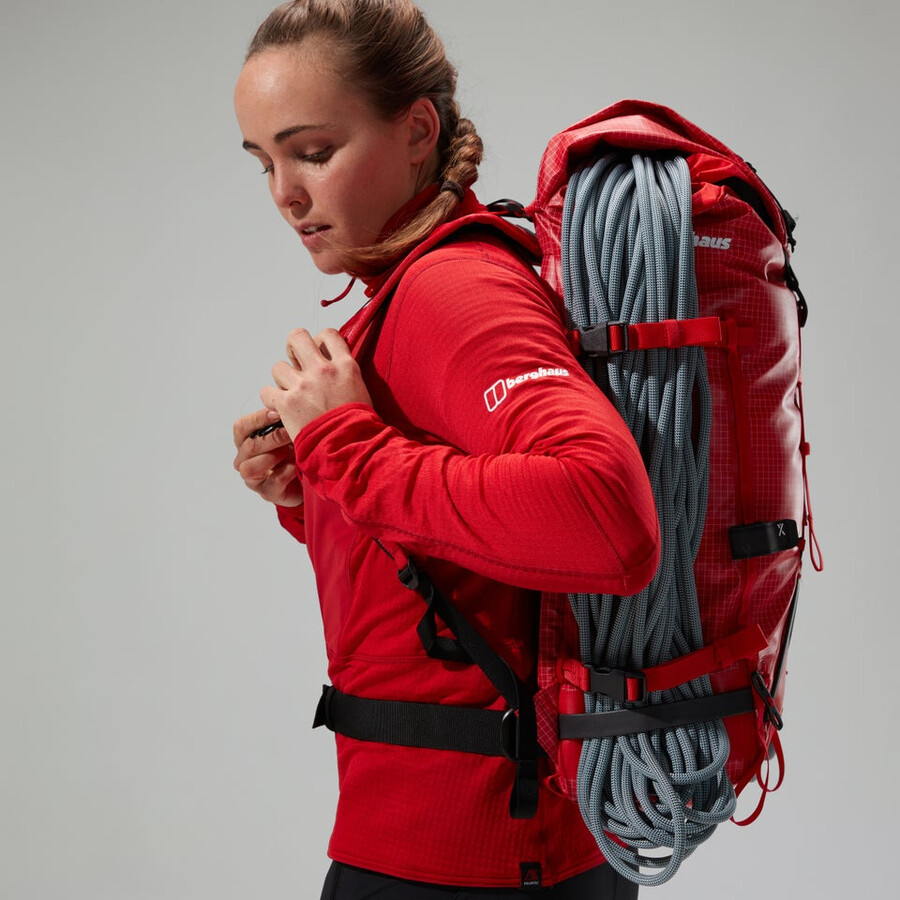 women s mtn arete lb half zip - red berghaus