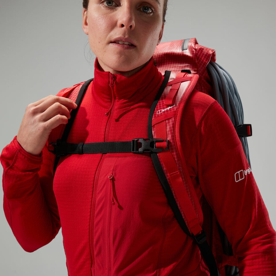 women s mtn arete lb half zip - red berghaus