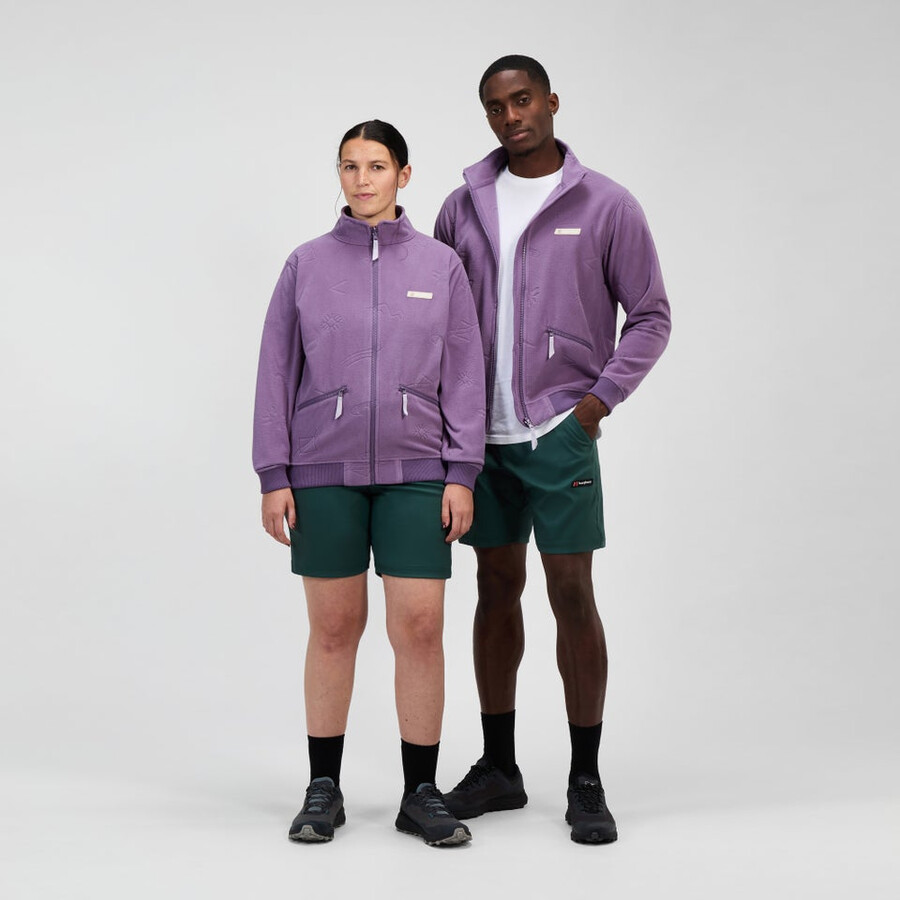 unisex tageszeitung der natur interactive fleece - lila berghaus