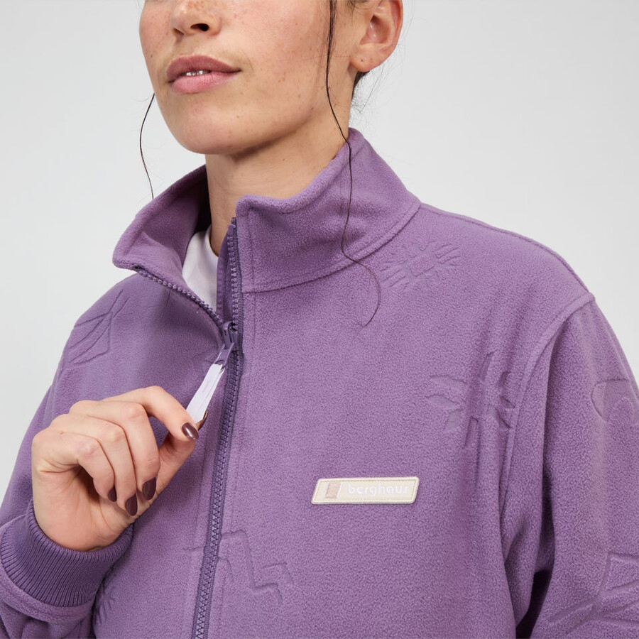 unisex tageszeitung der natur interactive fleece - lila berghaus