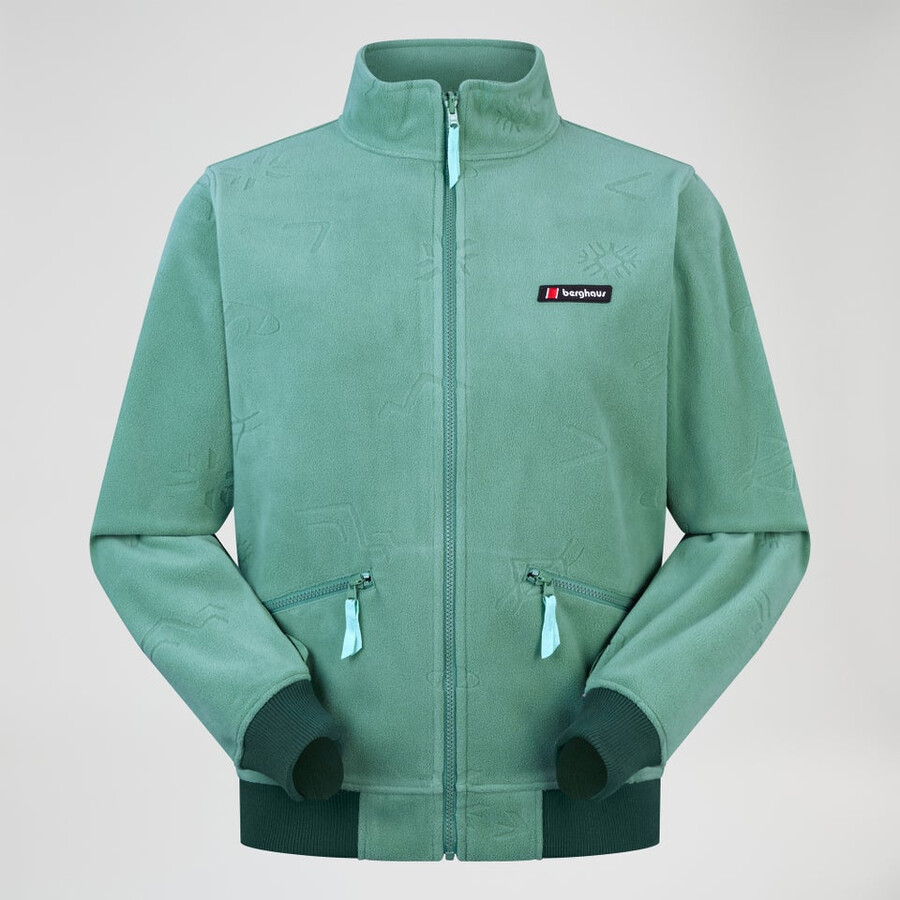 unisex tageszeitung der natur interactive fleece - grün berghaus
