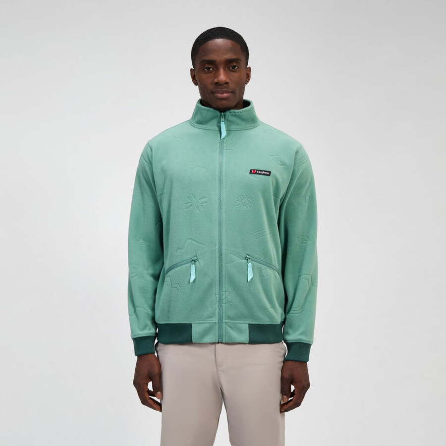 unisex tageszeitung der natur interactive fleece - grün berghaus