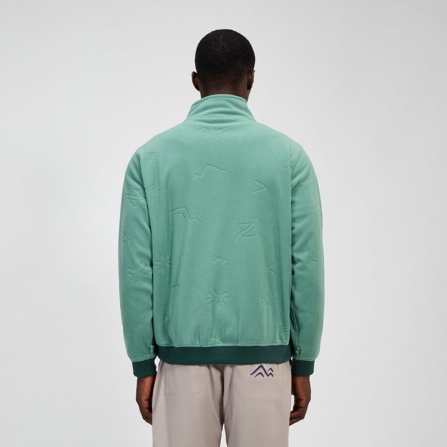 unisex tageszeitung der natur interactive fleece - grün berghaus