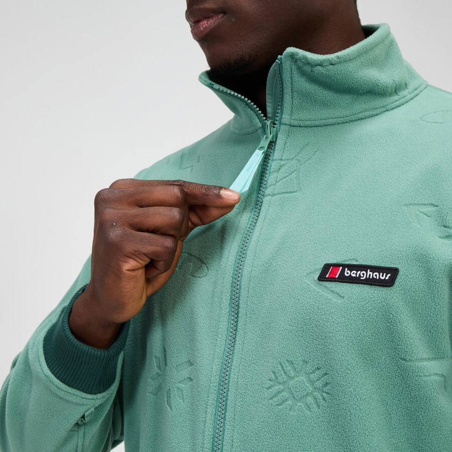 unisex tageszeitung der natur interactive fleece - grün berghaus