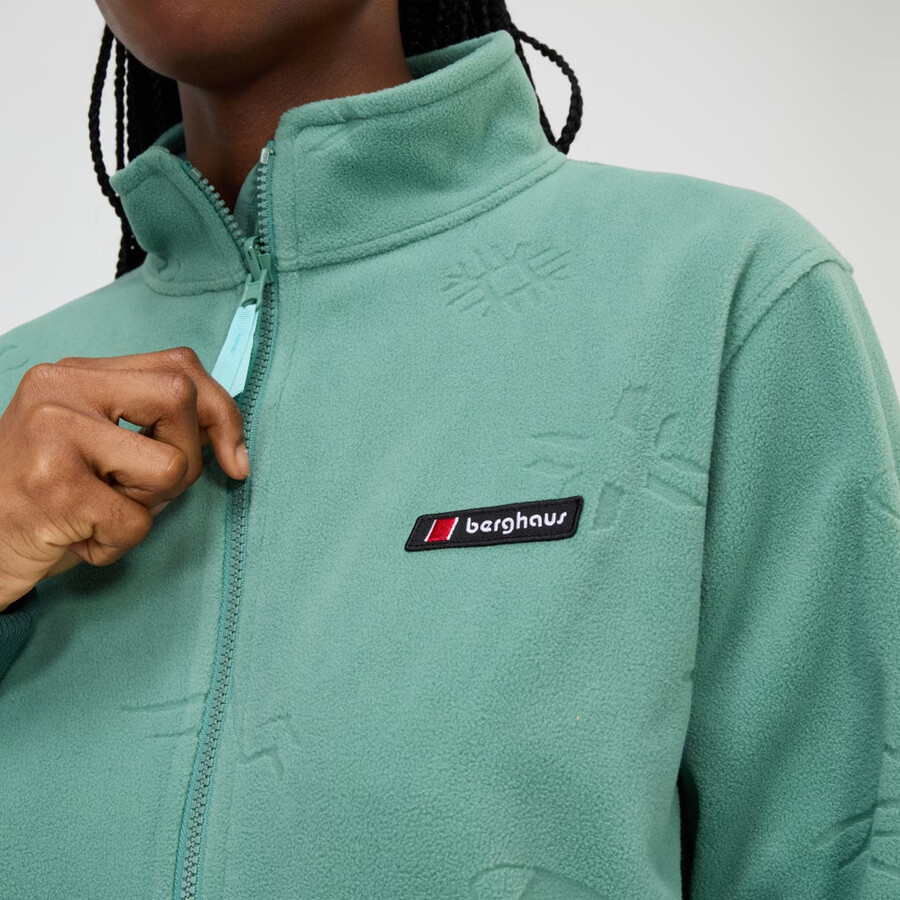 unisex tageszeitung der natur interactive fleece - grün berghaus