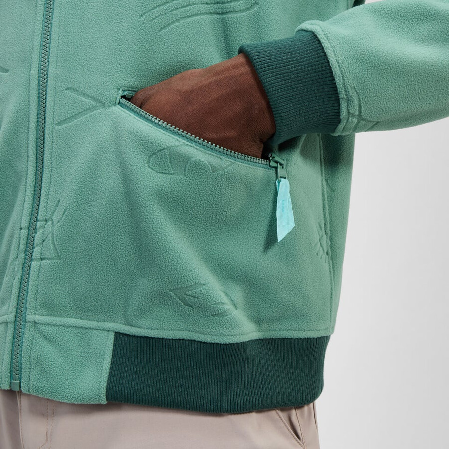 unisex tageszeitung der natur interactive fleece - grün berghaus