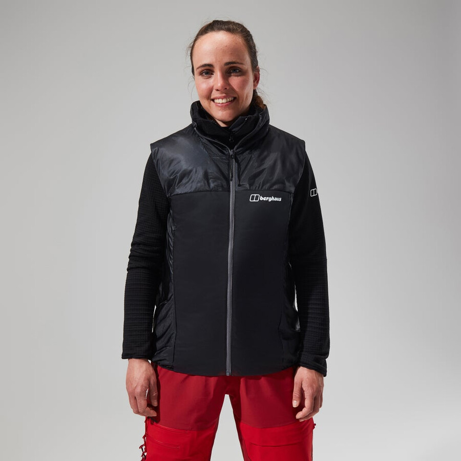 women s mtn arete lb synthetische weste - grauschwarz berghaus
