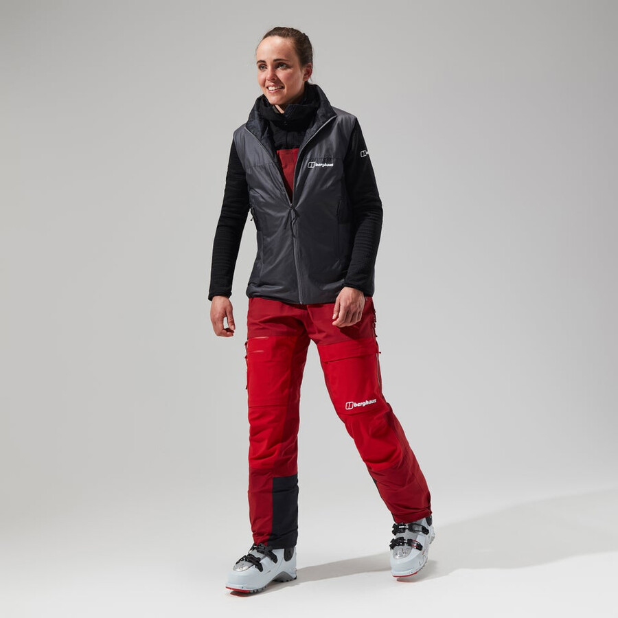 women s mtn arete lb synthetische weste - grauschwarz berghaus