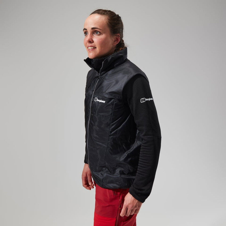 women s mtn arete lb synthetische weste - grauschwarz berghaus