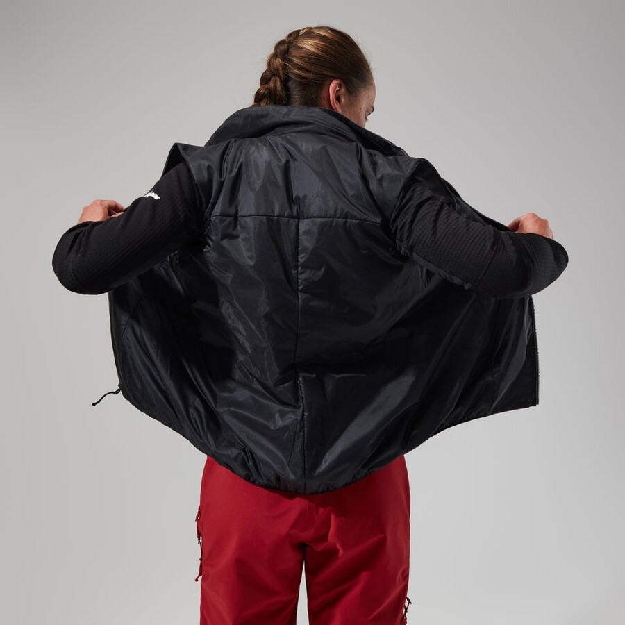 women s mtn arete lb synthetische weste - grauschwarz berghaus