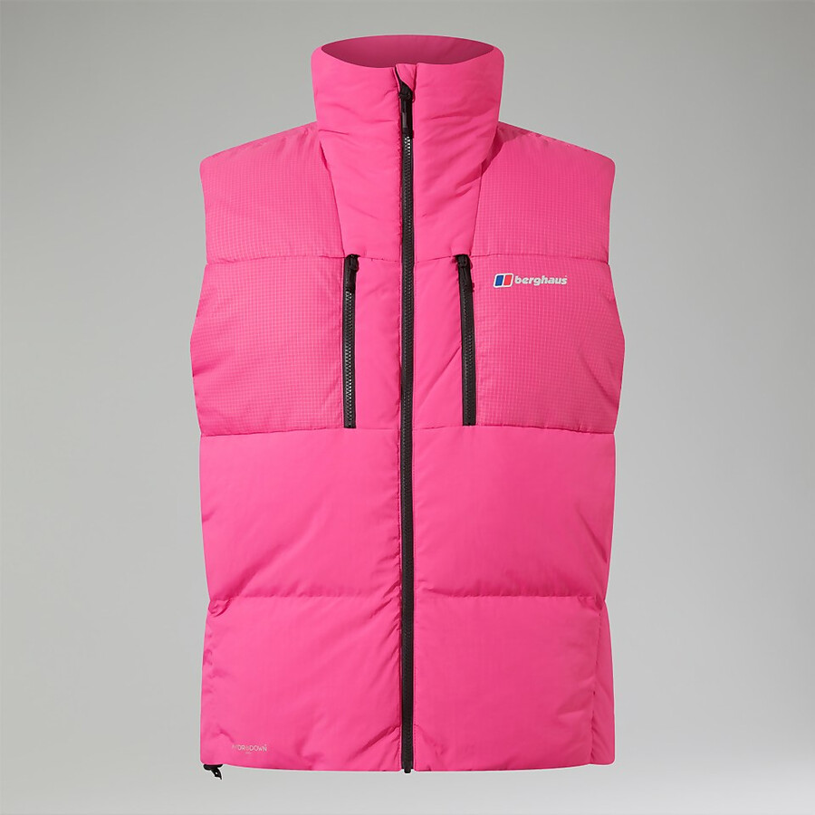 unisex sabber down insulated gilet - rosa berghaus