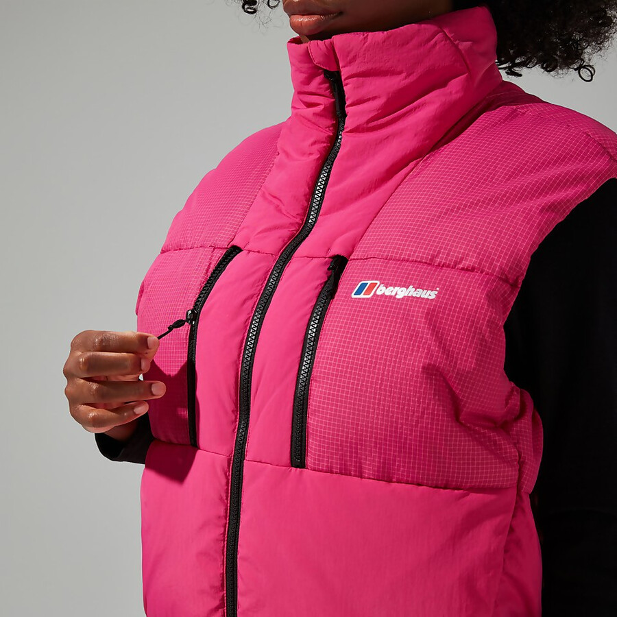 unisex sabber down insulated gilet - rosa berghaus