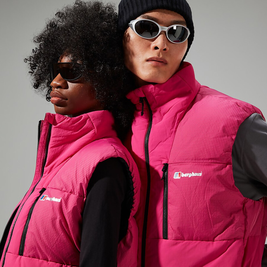 unisex sabber down insulated gilet - rosa berghaus