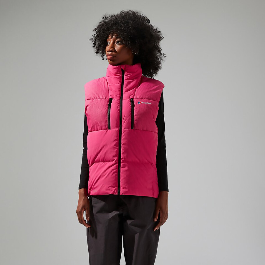 unisex sabber down insulated gilet - rosa berghaus