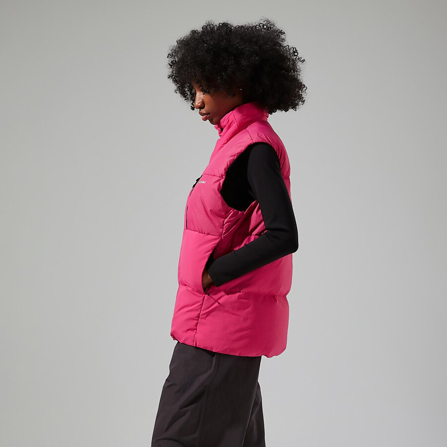 unisex sabber down insulated gilet - rosa berghaus