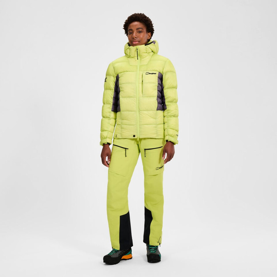 women s mtn arete down hoody ultra - gelblila berghaus