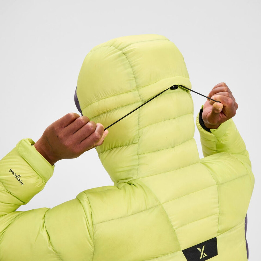 women s mtn arete down hoody ultra - gelblila berghaus