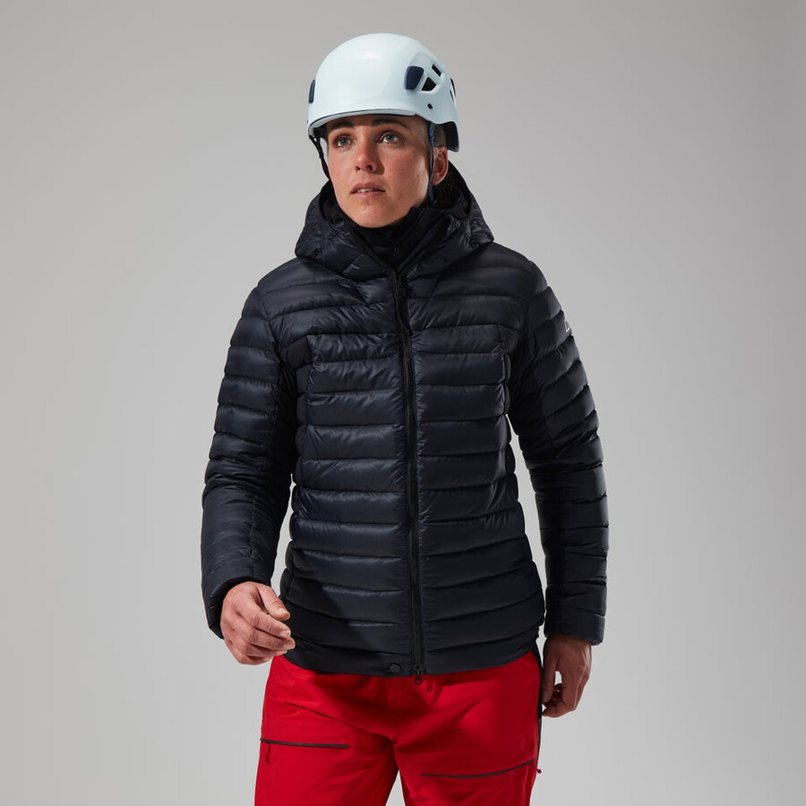 women s mtn seeker-mw-down hoody - schwarz berghaus