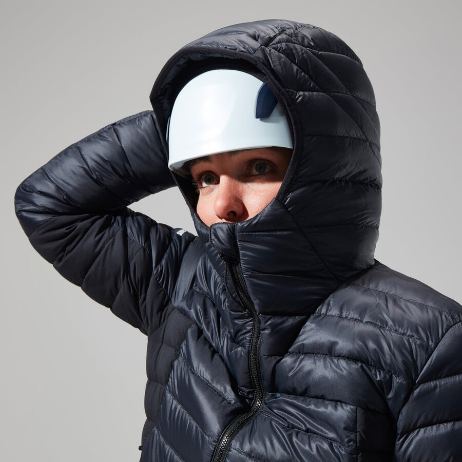 women s mtn seeker-mw-down hoody - schwarz berghaus