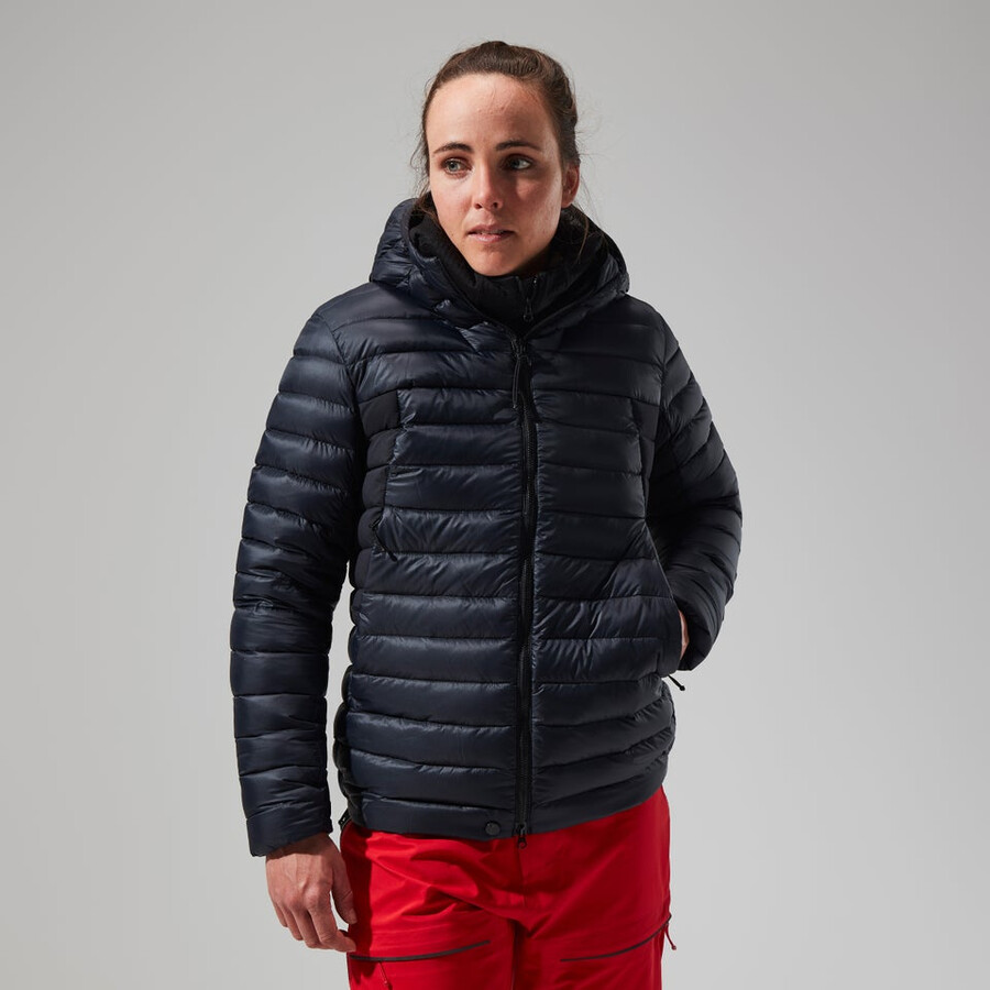 women s mtn seeker-mw-down hoody - schwarz berghaus