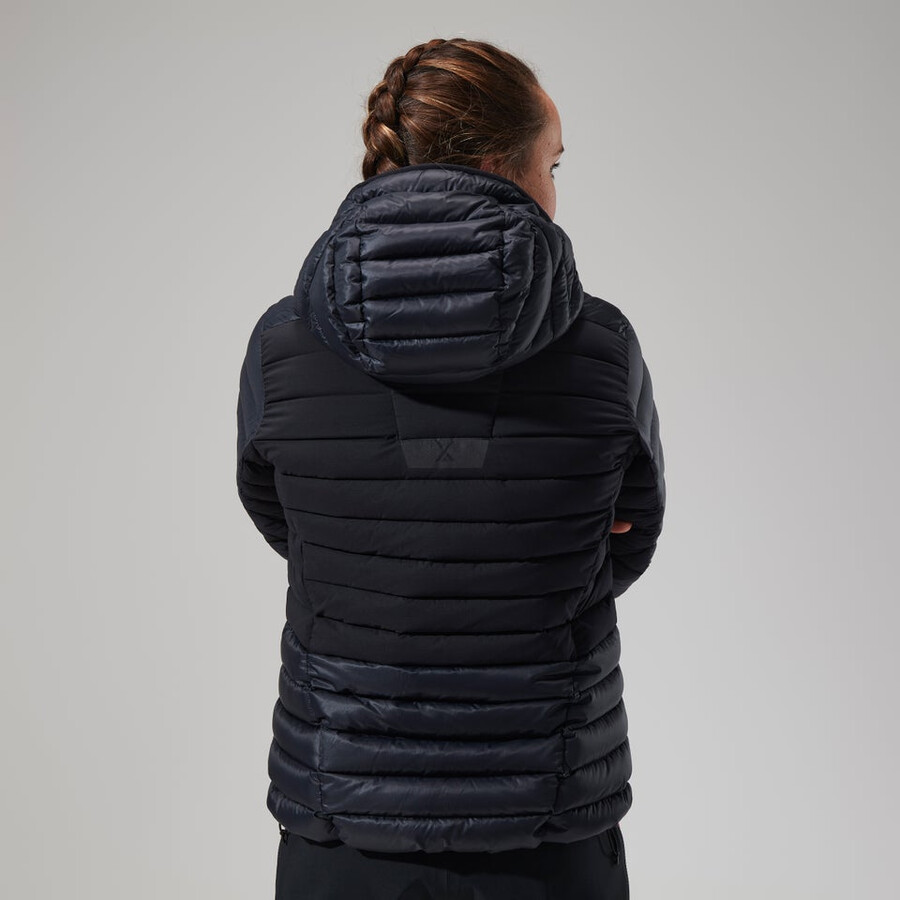 women s mtn seeker-mw-down hoody - schwarz berghaus