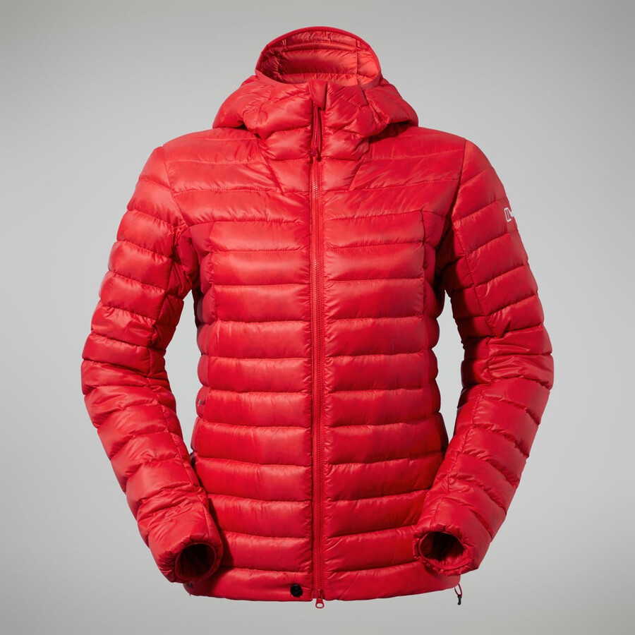 women s mtn seeker-mw-down hoody - rot berghaus