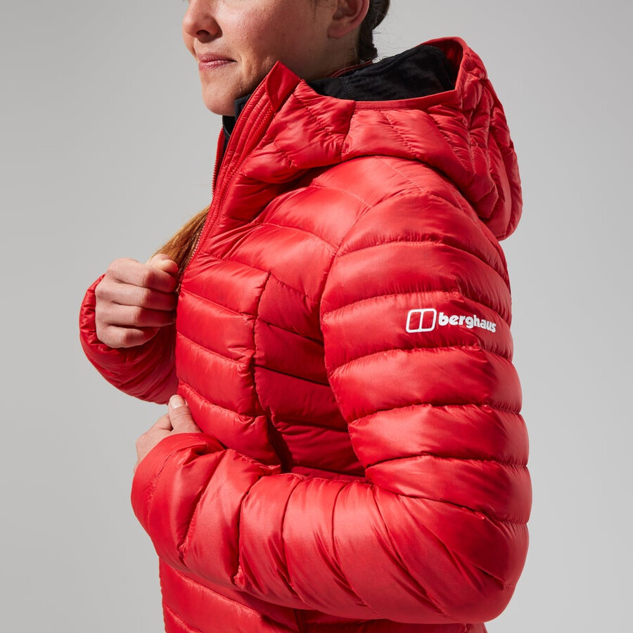 women s mtn seeker-mw-down hoody - rot berghaus