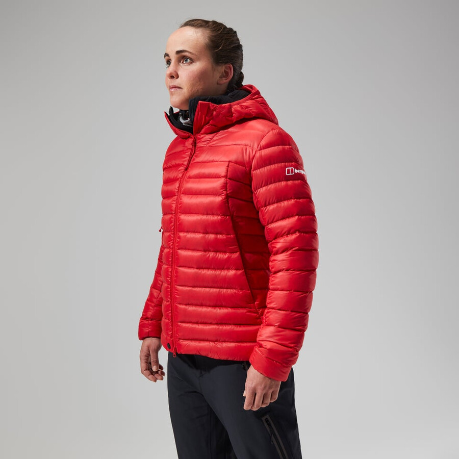 women s mtn seeker-mw-down hoody - rot berghaus