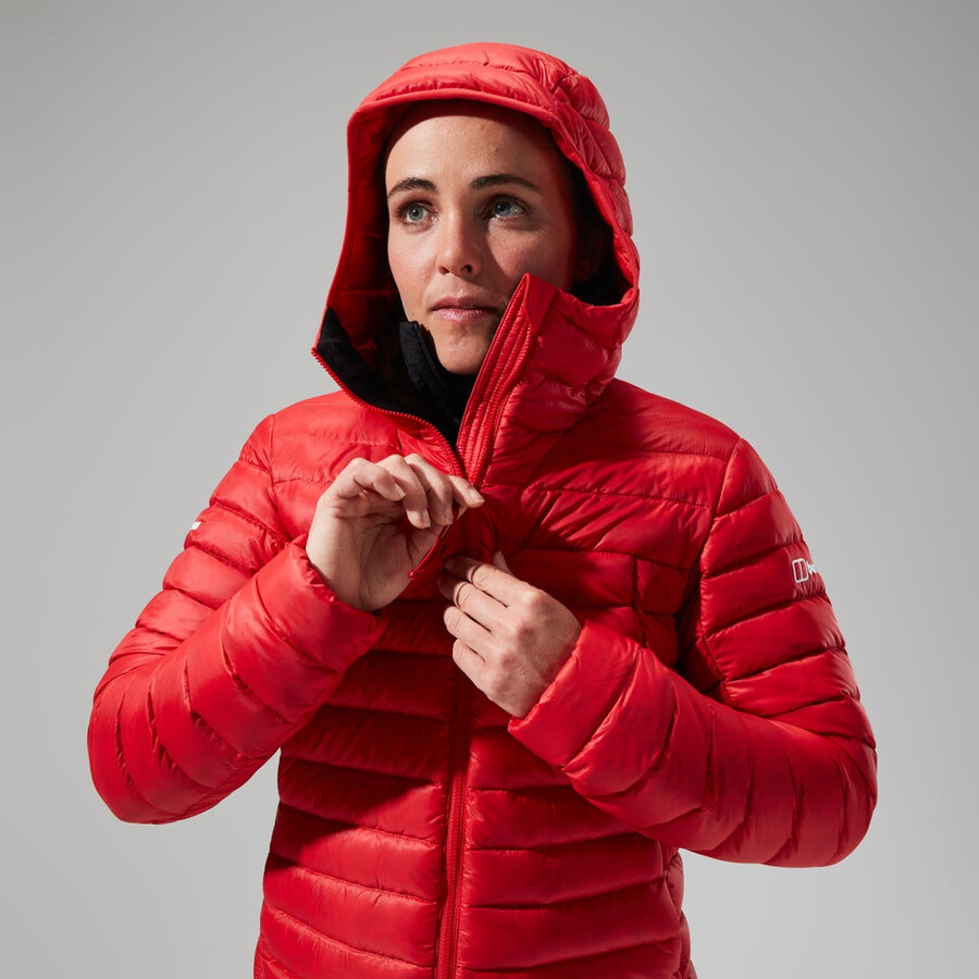 women s mtn seeker-mw-down hoody - rot berghaus