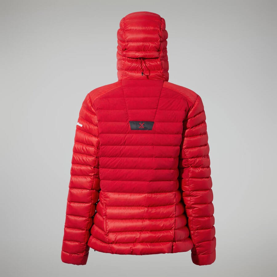 women s mtn seeker-mw-down hoody - rot berghaus