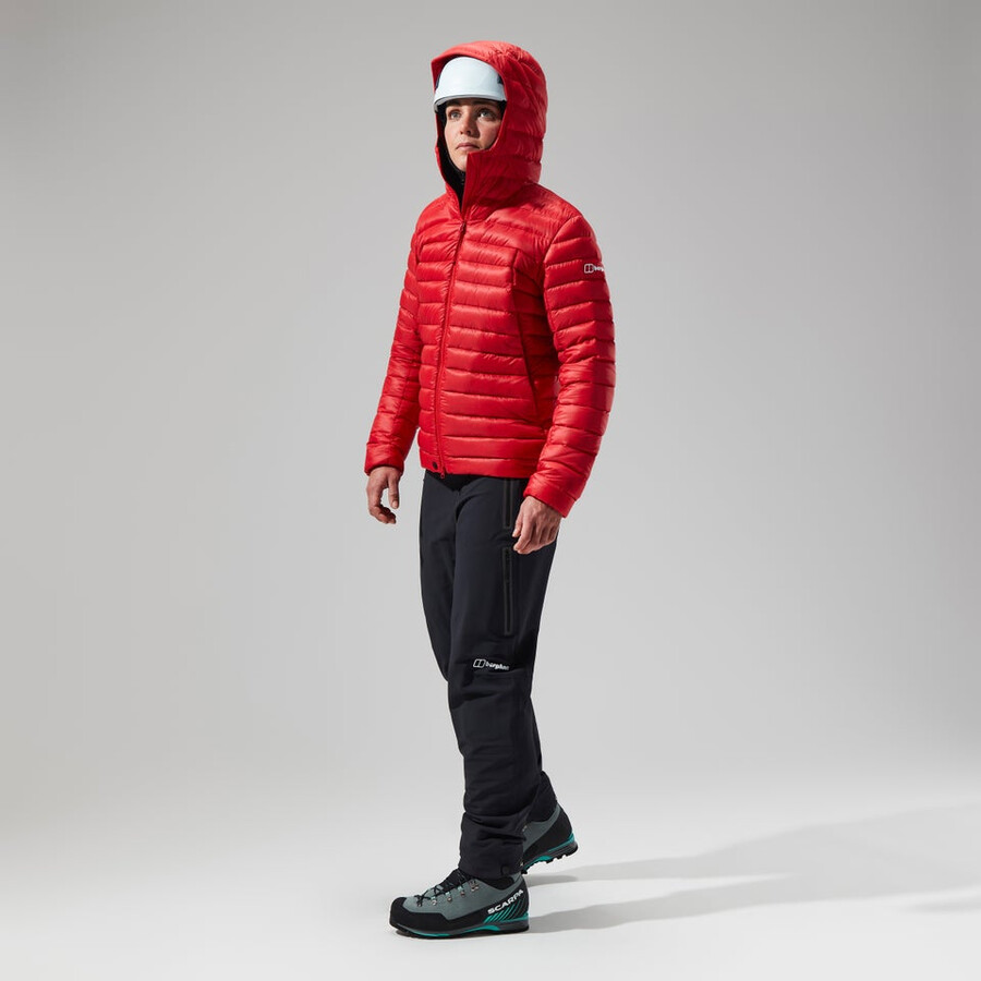 women s mtn seeker-mw-down hoody - rot berghaus