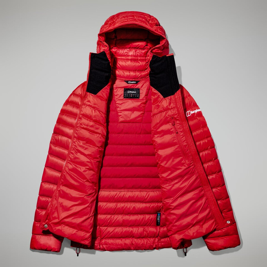 women s mtn seeker-mw-down hoody - rot berghaus