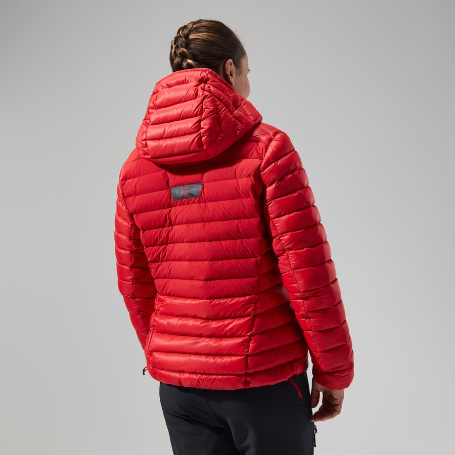 women s mtn seeker-mw-down hoody - rot berghaus