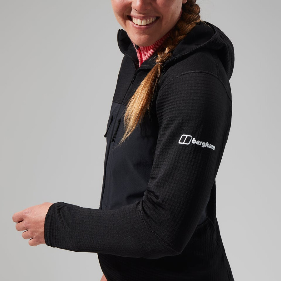 women s mtn guide-mw-kapuzenjacke - black die berghaus