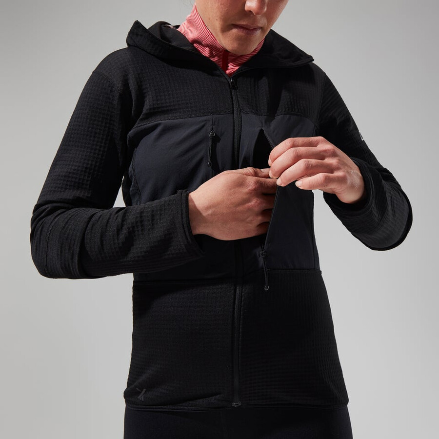 women s mtn guide-mw-kapuzenjacke - black die berghaus