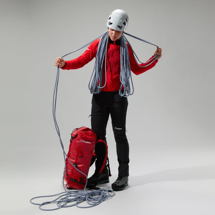 women s mtn guide-mw-kapuzenpullover - red berghaus