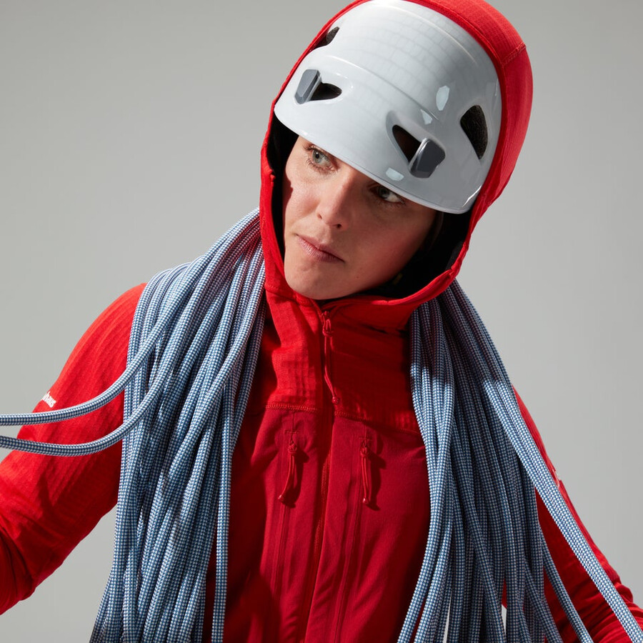 women s mtn guide-mw-kapuzenpullover - red berghaus