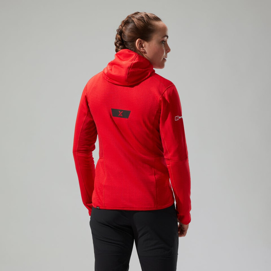 women s mtn guide-mw-kapuzenpullover - red berghaus