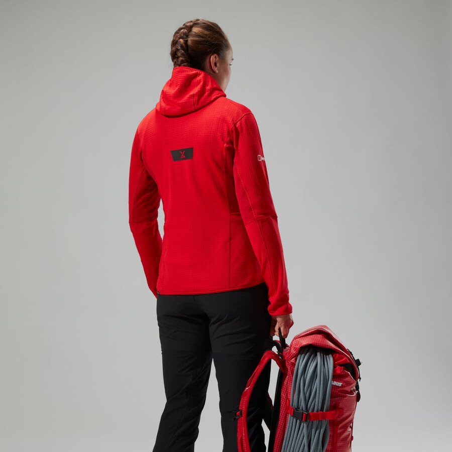 women s mtn guide-mw-kapuzenpullover - red berghaus
