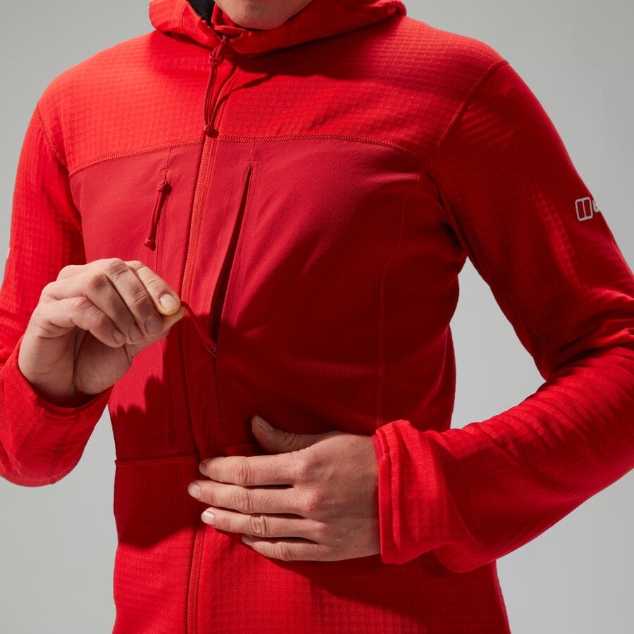 women s mtn guide-mw-kapuzenpullover - red berghaus