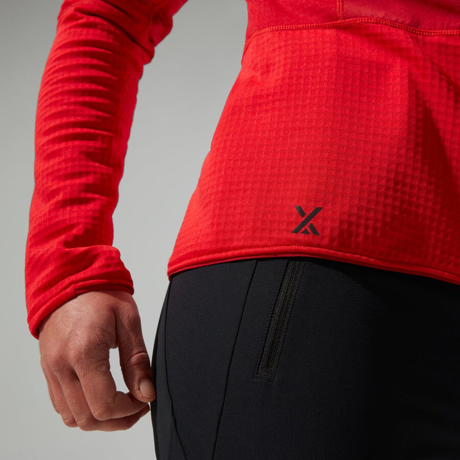women s mtn guide-mw-kapuzenpullover - red berghaus