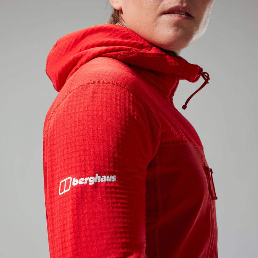 women s mtn guide-mw-kapuzenpullover - red berghaus